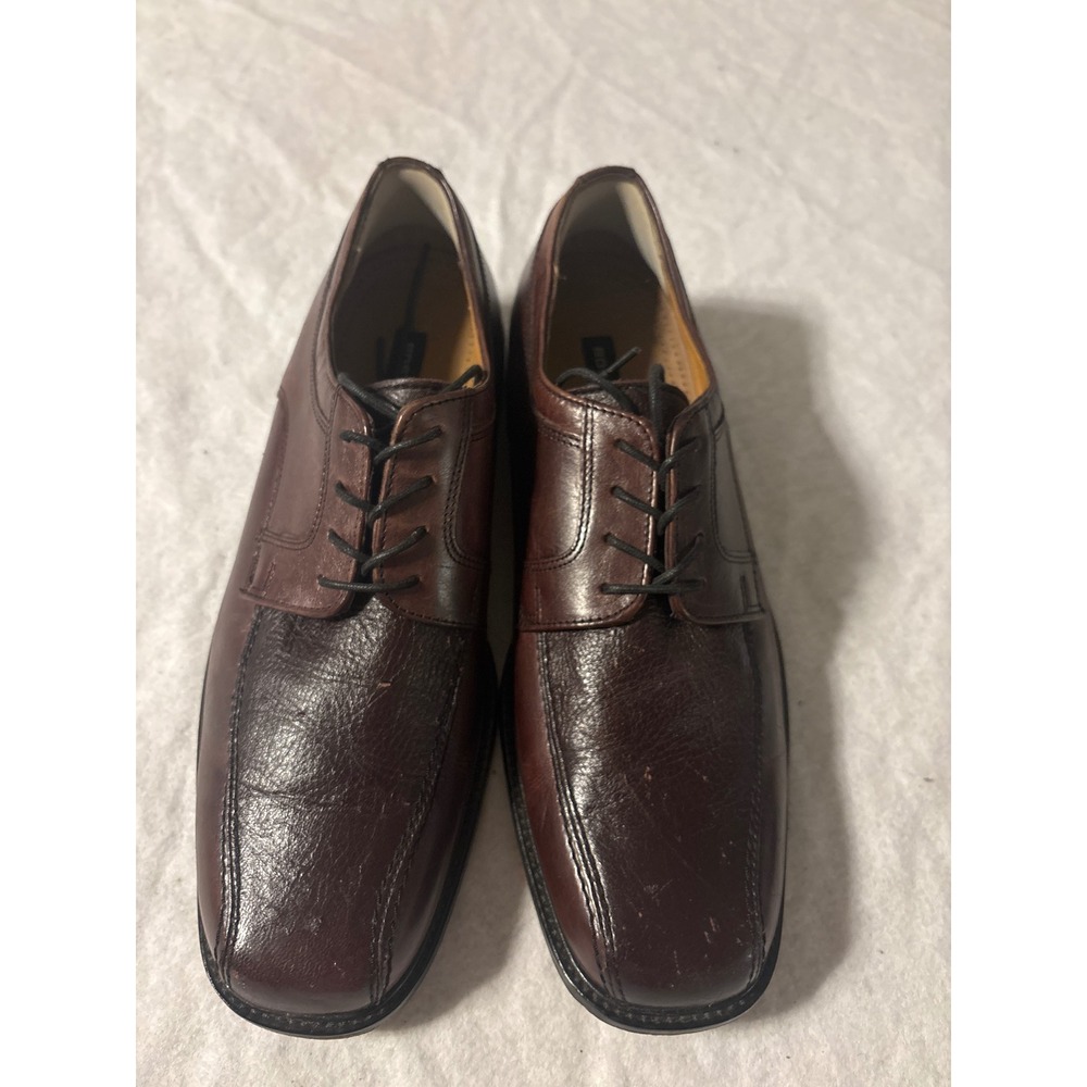 Bostonian Dress Shoes Mens Brown Good Leather Square Toe Lace Up Oxfords10 M